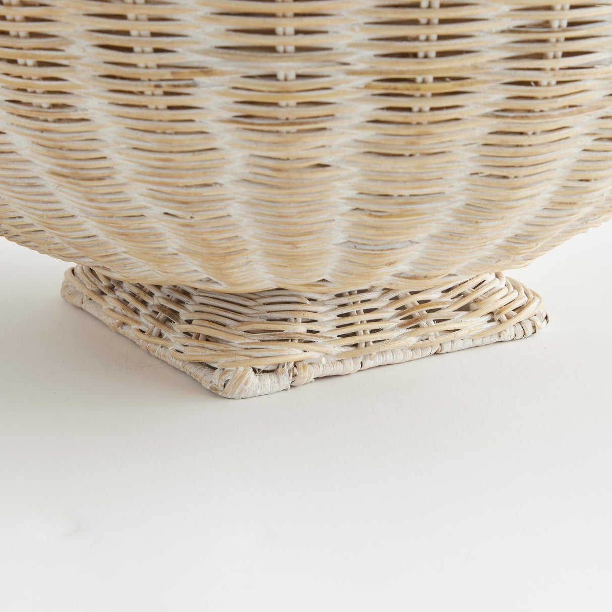 Napa Whitewash CHARLESTON RATTAN FOOTED BOWL