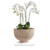 Napa Whitewash CHARLESTON RATTAN FOOTED BOWL