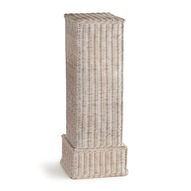 Napa Whitewash CHARLESTON RATTAN PEDESTAL TALL