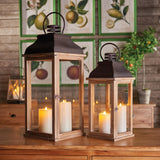 Napa Natural/Brown CARMEL LANTERNS, SET OF 2