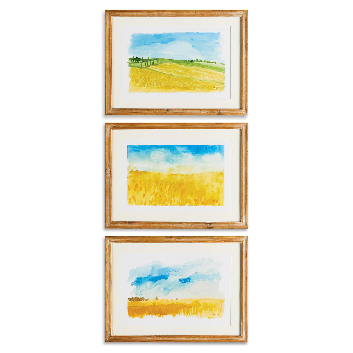 Napa Includes frames EUROPEAN LANDSCAPE PRINTS, SET OF 3