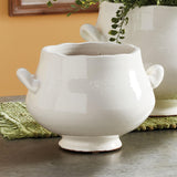 Napa White WELLON FOOTED CACHEPOT SMALL
