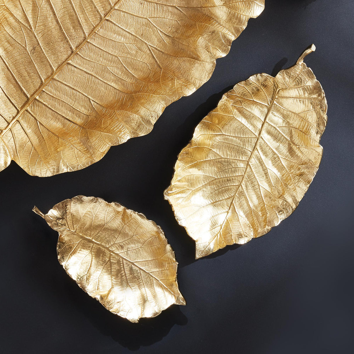 Napa Gold ALEGRA LEAF TRAYS, Set of 2