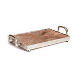 Napa Natural/Nickel BRIGHTON DECORATIVE TRAY SMALL