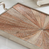 Napa Natural/Nickel BRIGHTON DECORATIVE TRAY SMALL