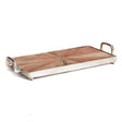 Napa Natural/Nickel BRIGHTON DECORATIVE TRAY LARGE