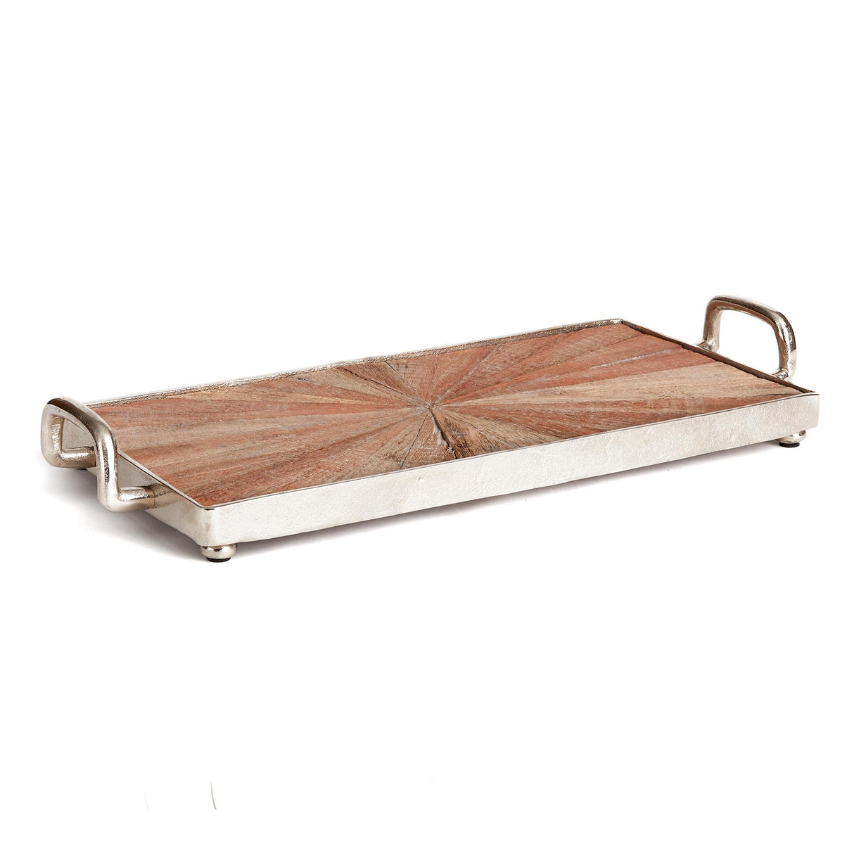 Napa Natural/Nickel BRIGHTON DECORATIVE TRAY LARGE
