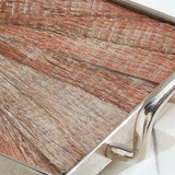 Napa Natural/Nickel BRIGHTON DECORATIVE TRAY LARGE