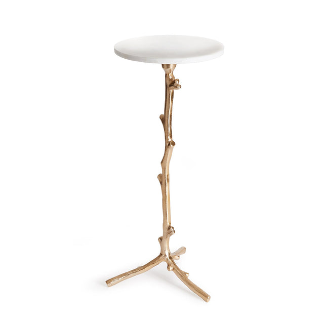 Napa White Marble/Gold VARINA ACCENT TABLE