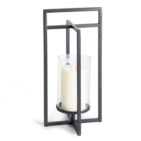 Napa Black/Hammered Glass EXTON LANTERN SMALL