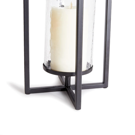Napa Black/Hammered Glass EXTON LANTERN SMALL