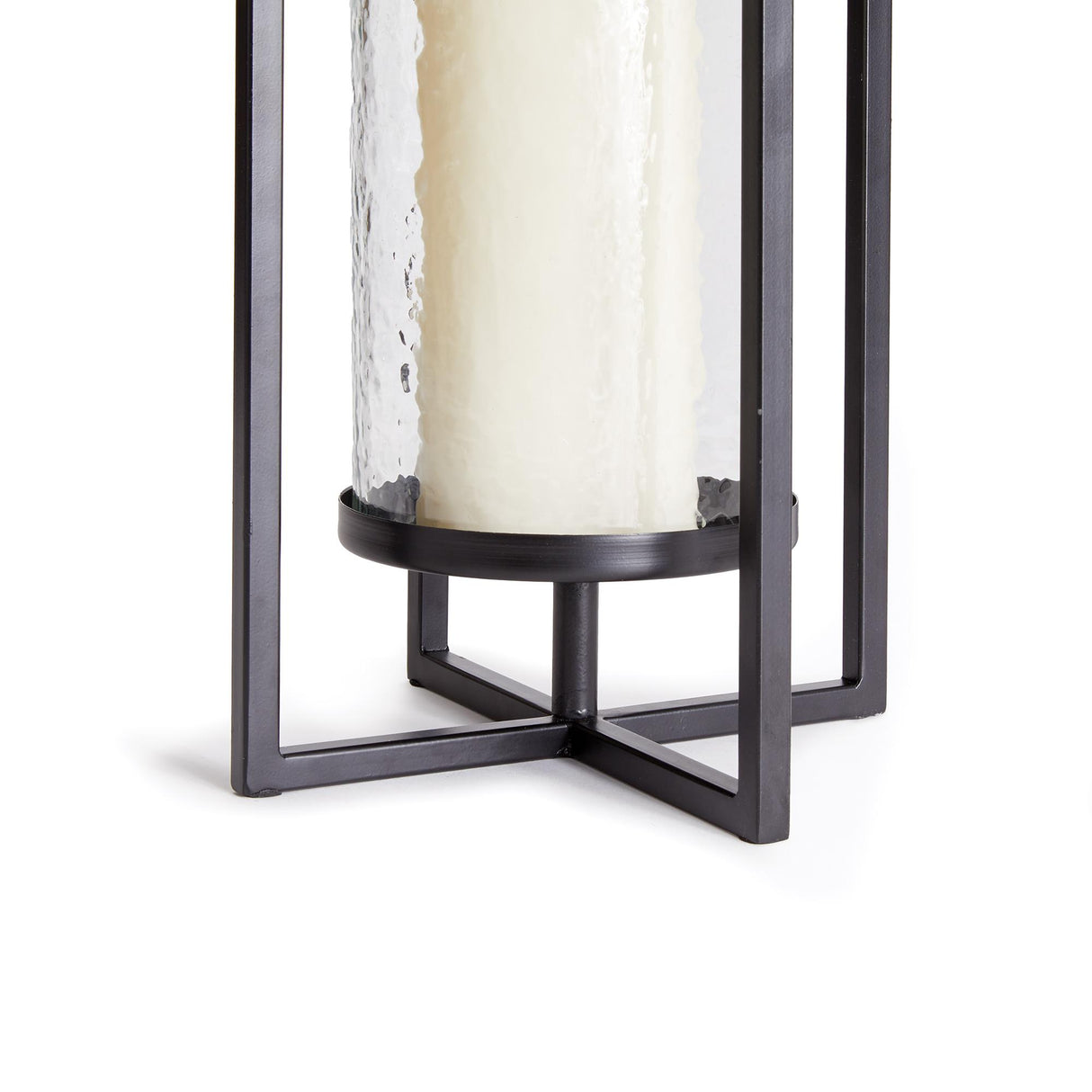 Napa Black/Hammered Glass EXTON LANTERN LARGE