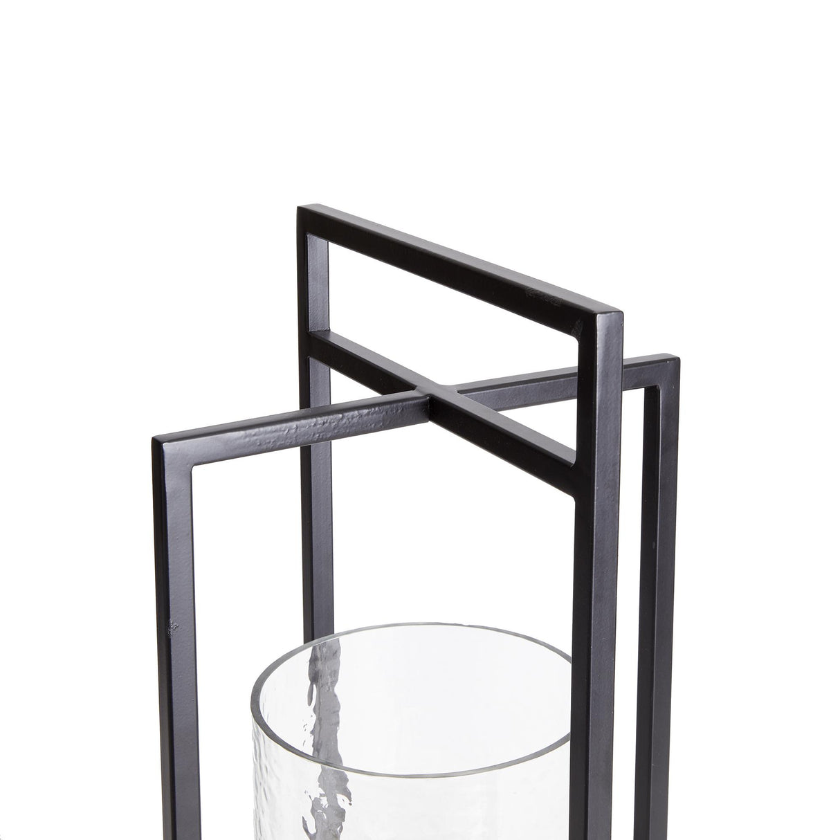 Napa Black/Hammered Glass EXTON LANTERN LARGE