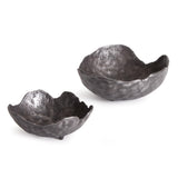 Napa Washed Dark Gray ROLAND ORGANIC DECORATIVE BOWLS, SET OF 2