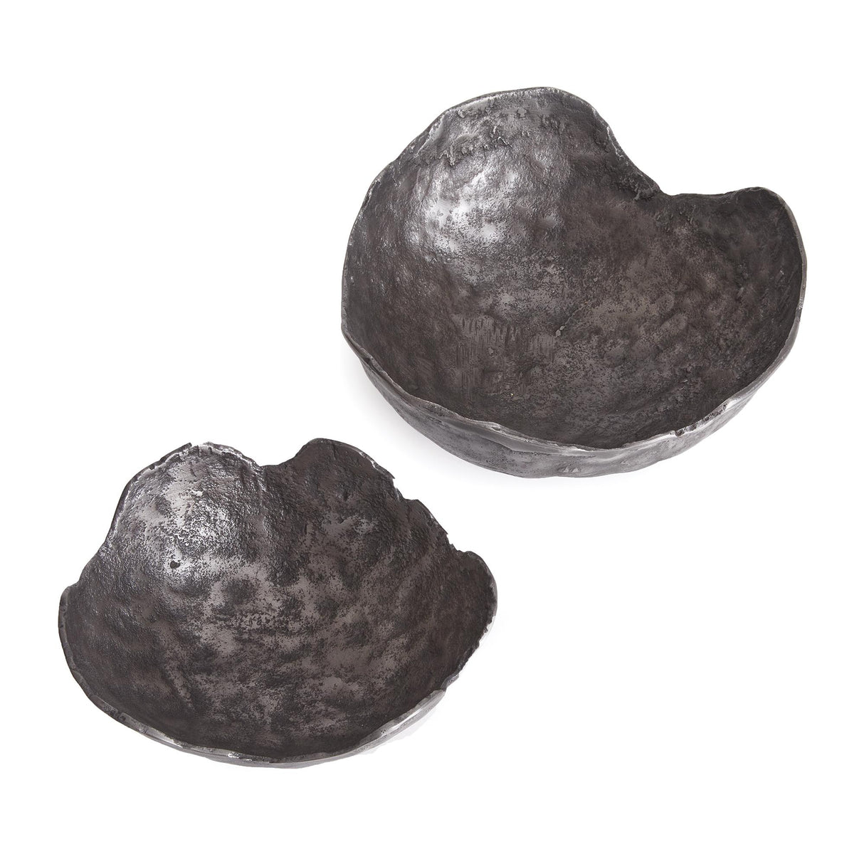Napa Washed Dark Gray ROLAND ORGANIC DECORATIVE BOWLS, SET OF 2
