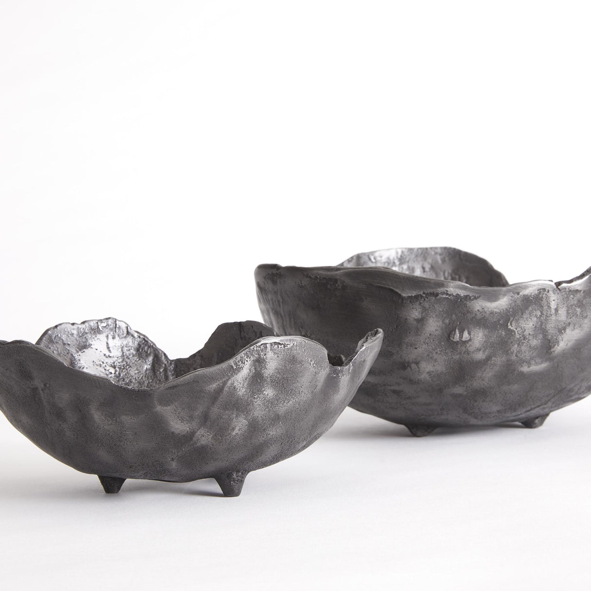 Napa Washed Dark Gray ROLAND ORGANIC DECORATIVE BOWLS, SET OF 2