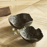 Napa Washed Dark Gray ROLAND ORGANIC DECORATIVE BOWLS, SET OF 2