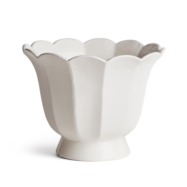 Napa Classic White MIRABELLE FLUTED CACHEPOT LARGE