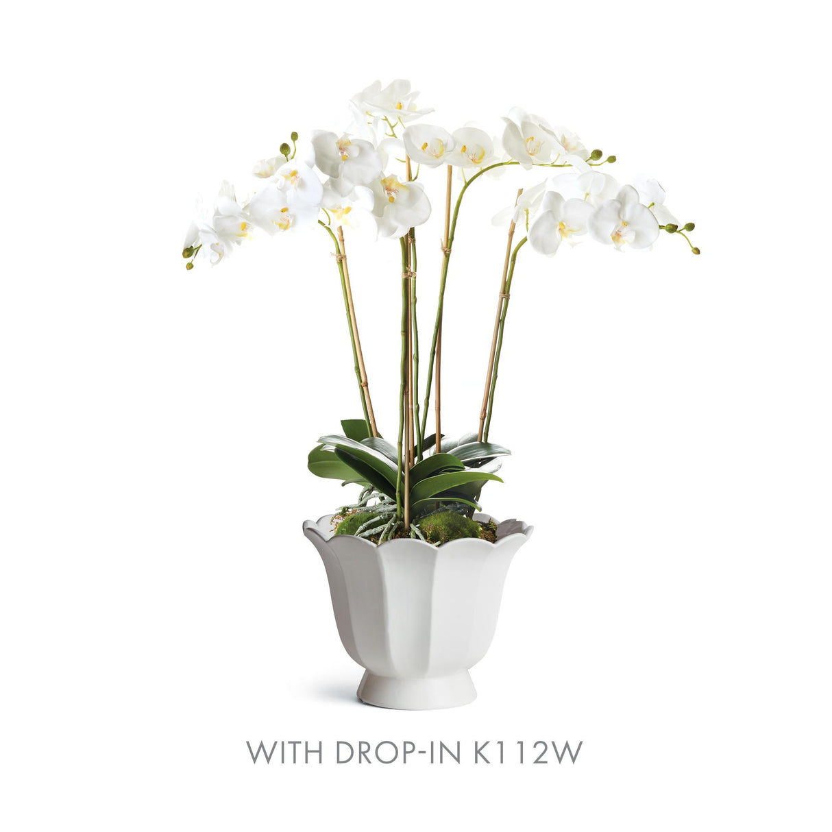 Napa Classic White MIRABELLE FLUTED CACHEPOT LARGE