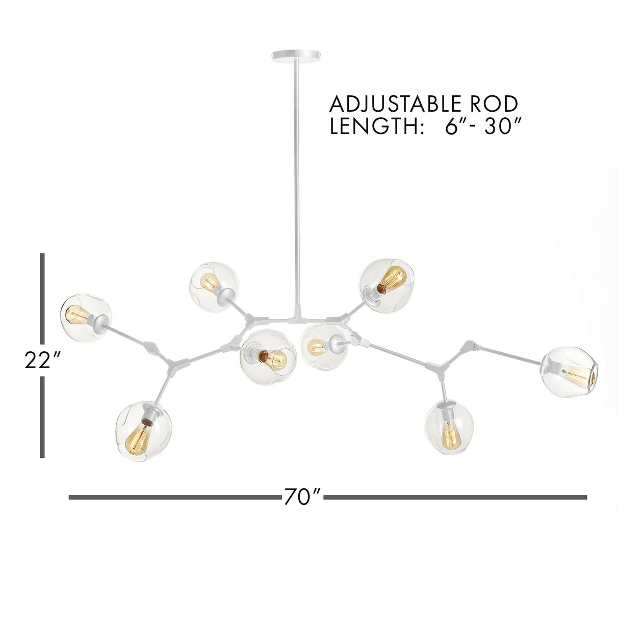 Napa White DANIELLA GLOBE CHANDELIER