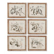 Napa Includes frames FRUIT BEARING BRANCH ILLUSTRATIONS, SET OF 6