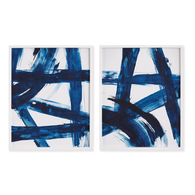 Napa  INDIGO ABSTRACTS, SET OF 2