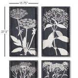 Napa #NAME? MONOCHROME QUEEN ANNE'S LACE PRINTS, SET OF 4