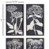 Napa  MONOCHROME QUEEN ANNE'S LACE PRINTS, SET OF 4