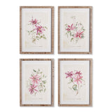Napa  PINK CLEMATIS PRINTS, SET OF 4