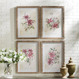Napa  PINK CLEMATIS PRINTS, SET OF 4
