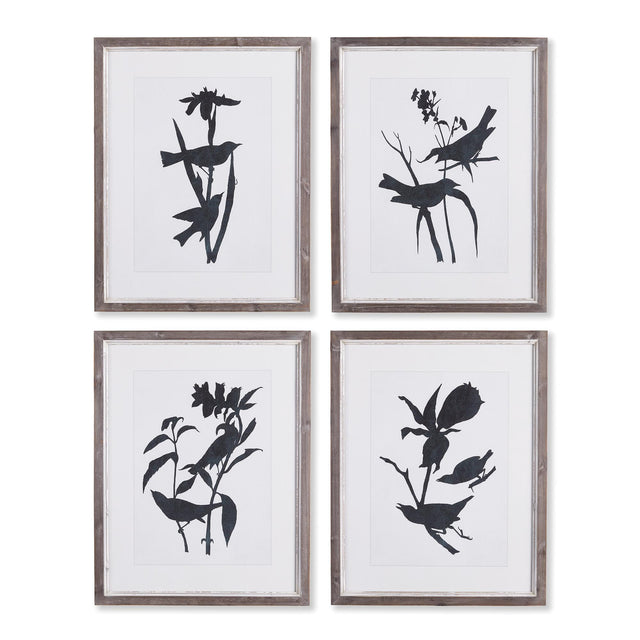 Napa  BIRD SILHOUETTE PRINTS, SET OF 4