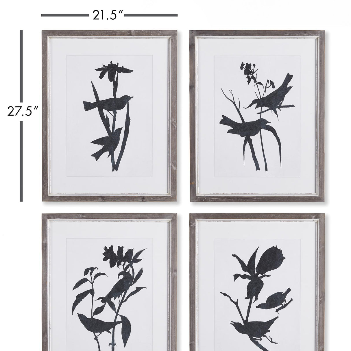 Napa  BIRD SILHOUETTE PRINTS, SET OF 4