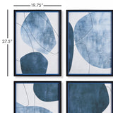 Napa  ABSTRACT ECLIPTIC PRINTS, SET OF 4