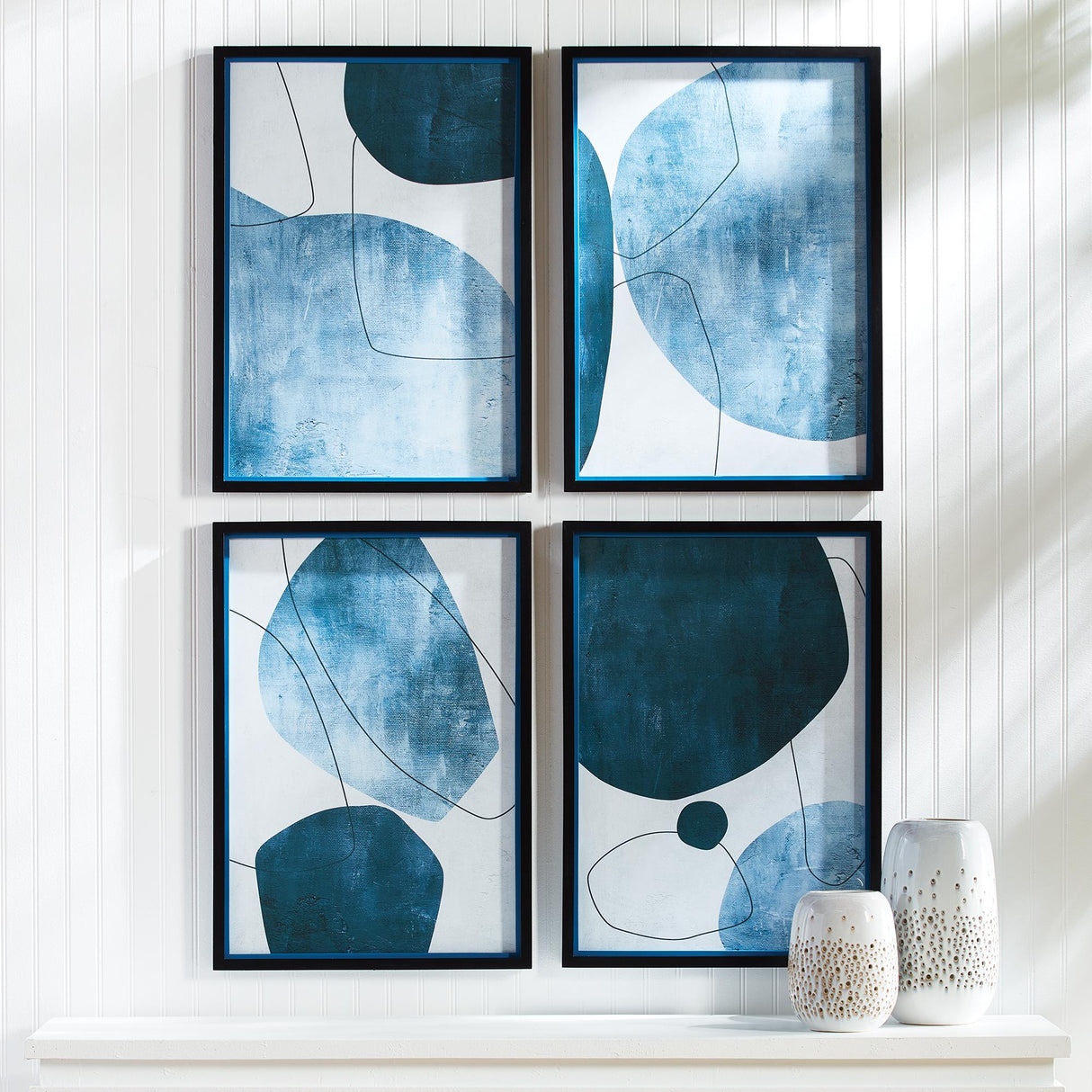 Napa  ABSTRACT ECLIPTIC PRINTS, SET OF 4