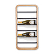 Napa Natural/Black HOXTON 6-BOTTLE WINE RACK