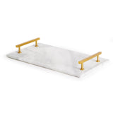 Napa White Marble/Gold VIENNA SERVING TRAY