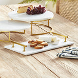Napa White Marble/Gold VIENNA SERVING TRAY