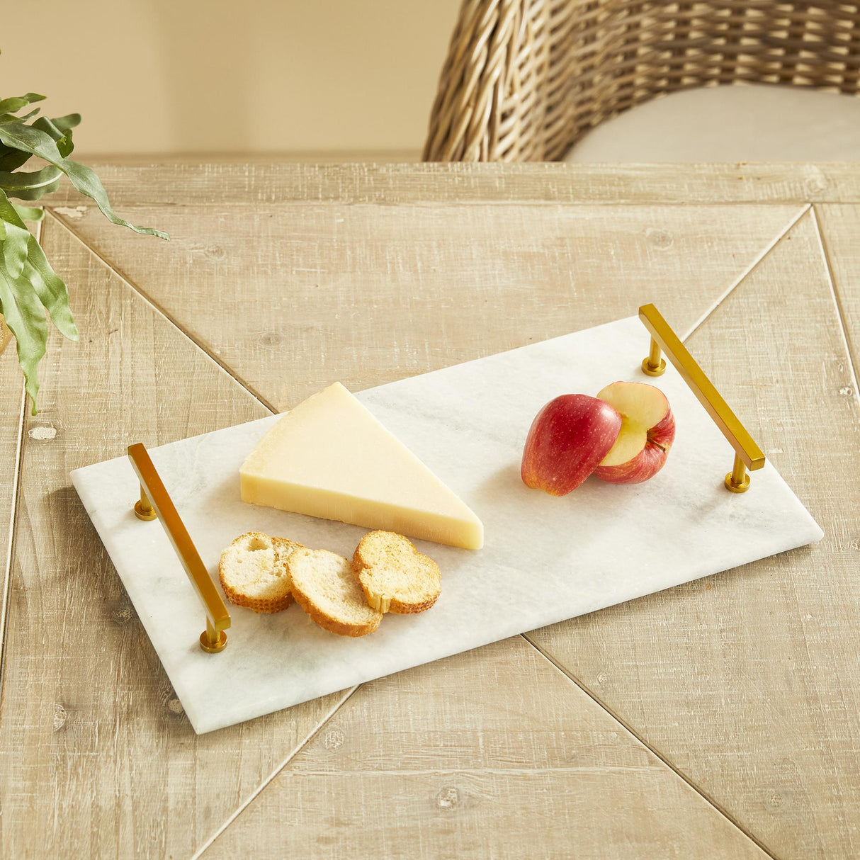 Napa White Marble/Gold VIENNA SERVING TRAY