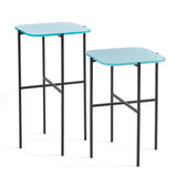 Napa Icy Blue KENZIE SQUARE TABLES, SET OF 2