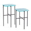 Napa Icy Blue KENZIE SQUARE TABLES, SET OF 2