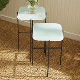 Napa Icy Blue KENZIE SQUARE TABLES, SET OF 2
