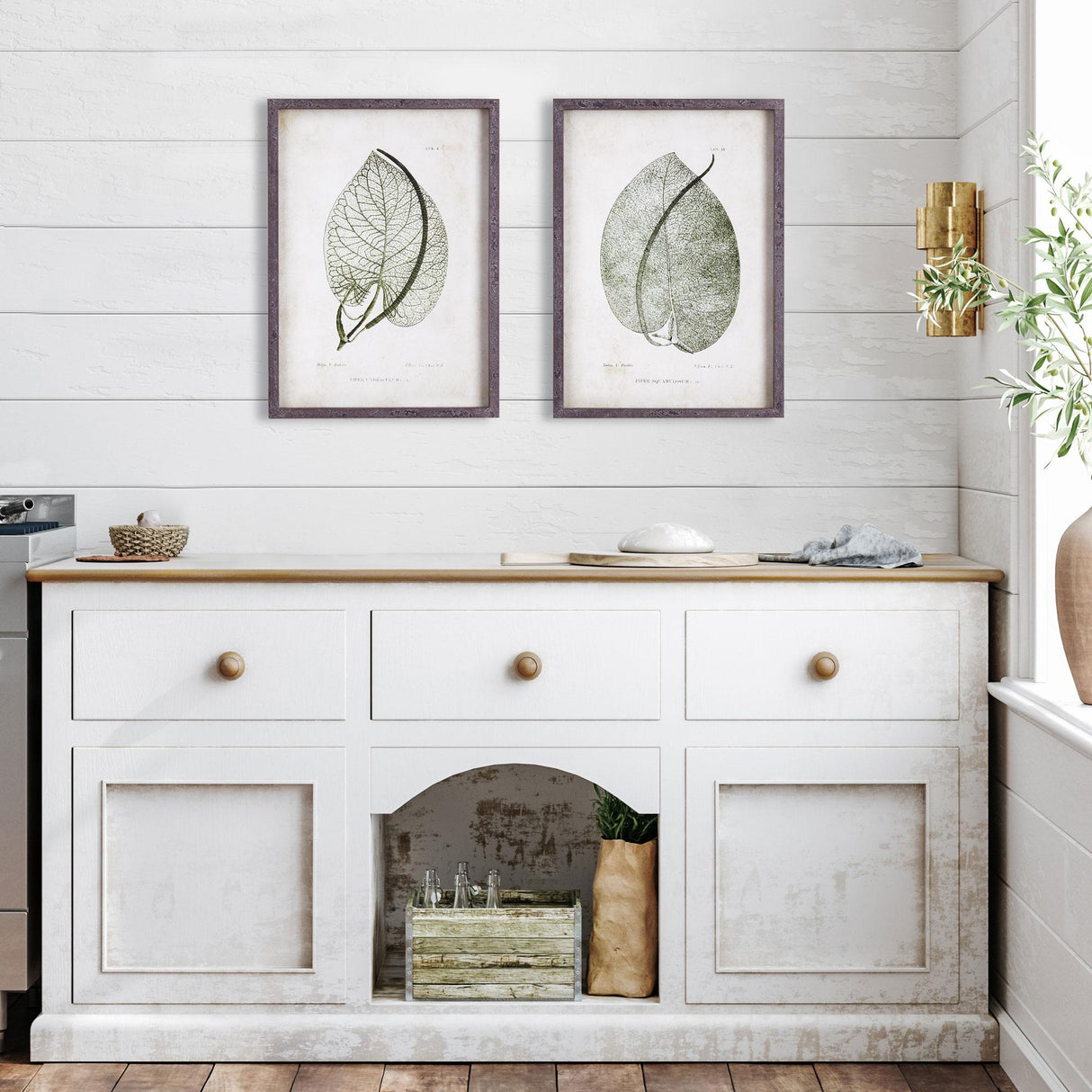 Napa  CORDATE LEAF STUDY, SET OF 2