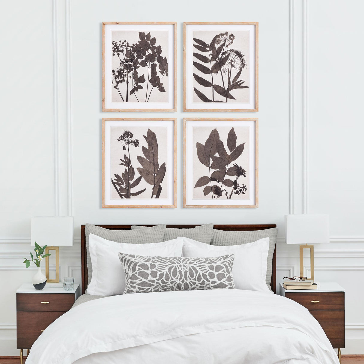 Napa  PRESSED FOLIAGE PRINTS, SET OF 4