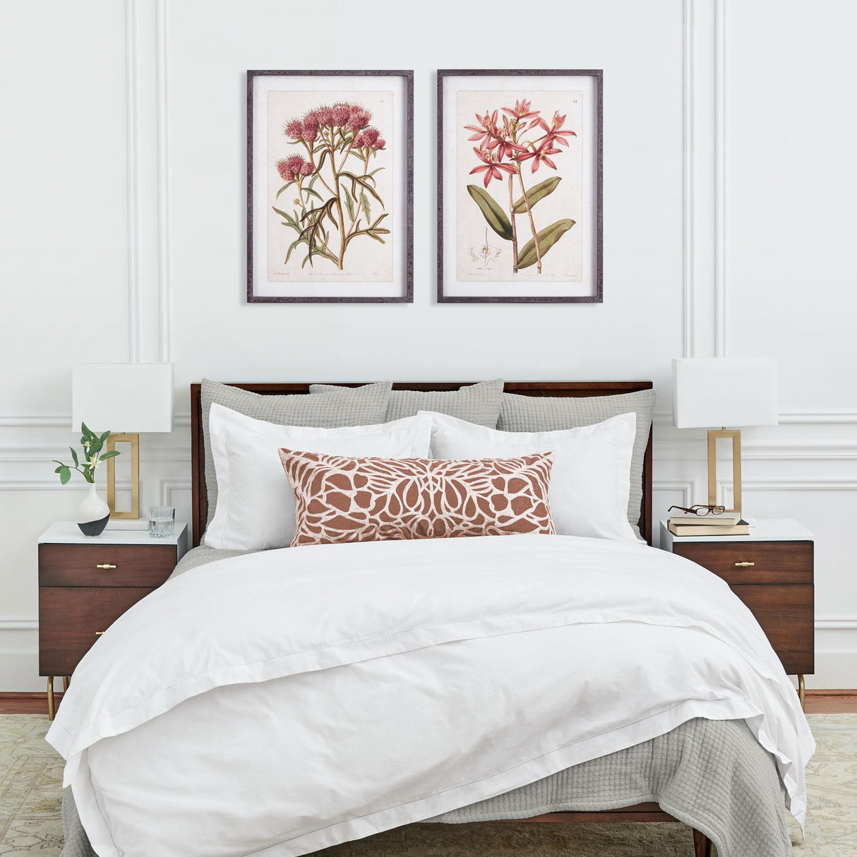 Napa  PRETTY IN PINK VINTAGE PRINTS, SET OF 2