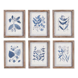 Napa Includes mat BLUE LEAF PETITE PRINTS, SET OF 6