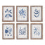 Napa Includes mat BLUE LEAF PETITE PRINTS, SET OF 6