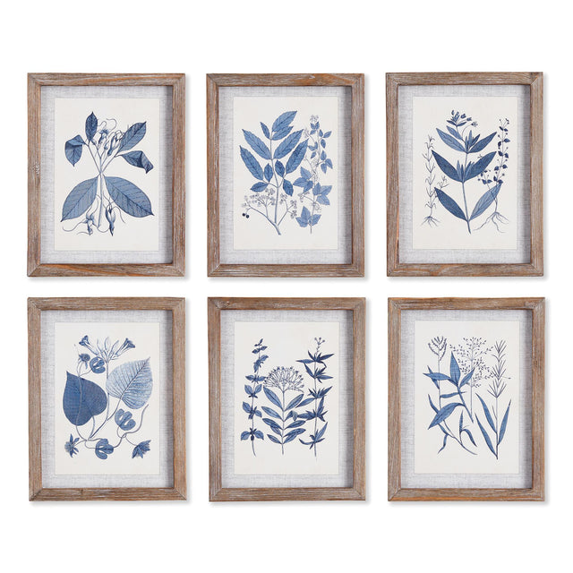 Napa Includes mat BLUE LEAF PETITE PRINTS, SET OF 6