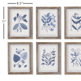 Napa Includes mat BLUE LEAF PETITE PRINTS, SET OF 6