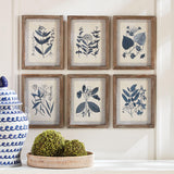 Napa Includes mat BLUE LEAF PETITE PRINTS, SET OF 6