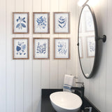 Napa Includes mat BLUE LEAF PETITE PRINTS, SET OF 6